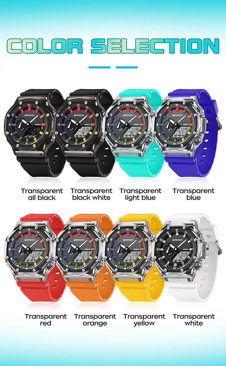 Sanda Multi-Functional Yellow Digital Alarm Watch for Men Women — feature 25