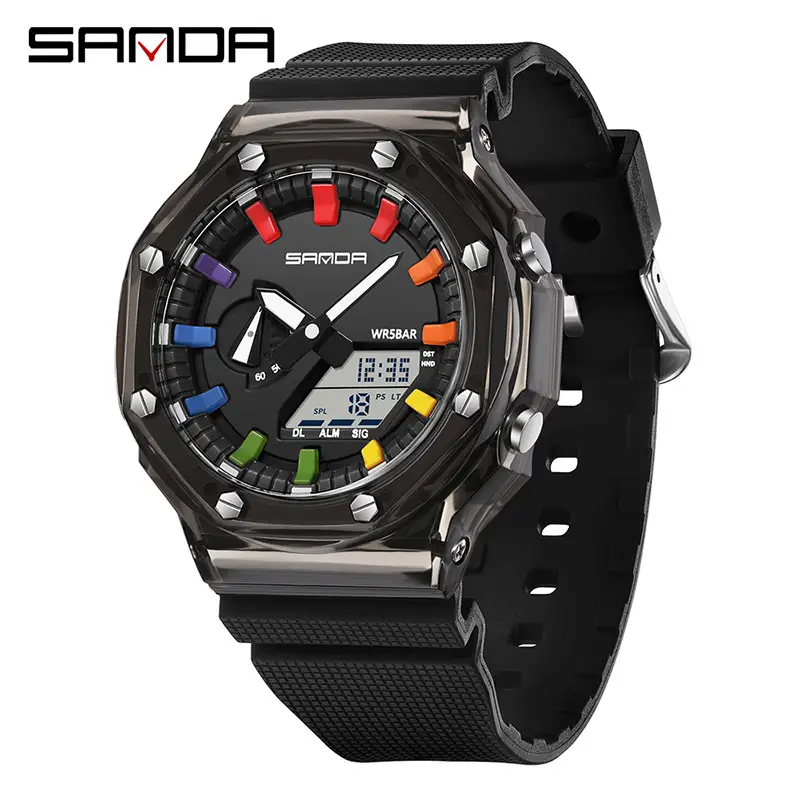 Sanda Multi-Functional Yellow Digital Alarm Watch for Men Women - Image 8