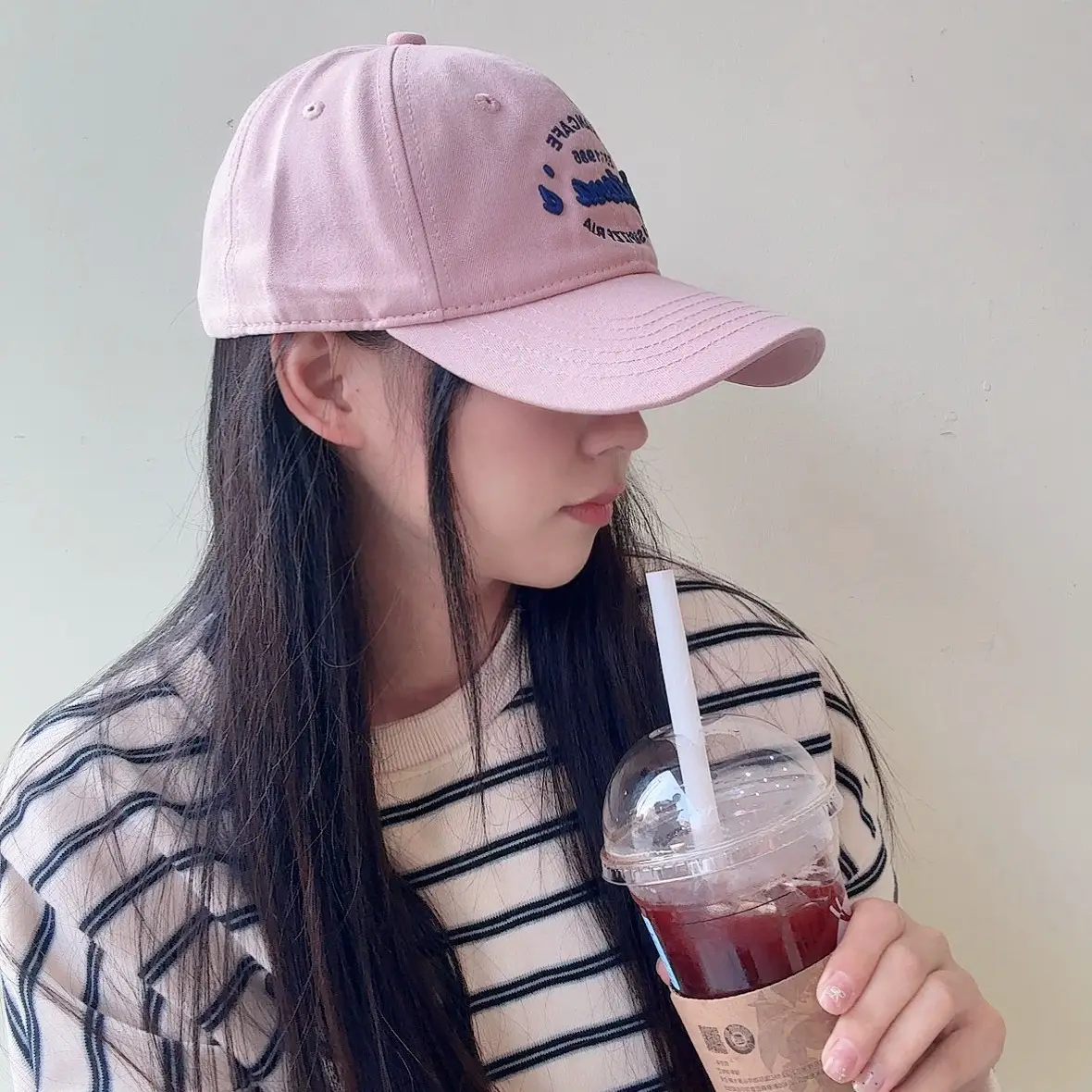 Pink Letter Embroidered Baseball Cap for Men Women - Image 11