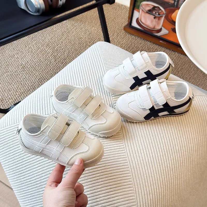 White Velcro Toddler Shoes Spring Autumn Baby Sneakers