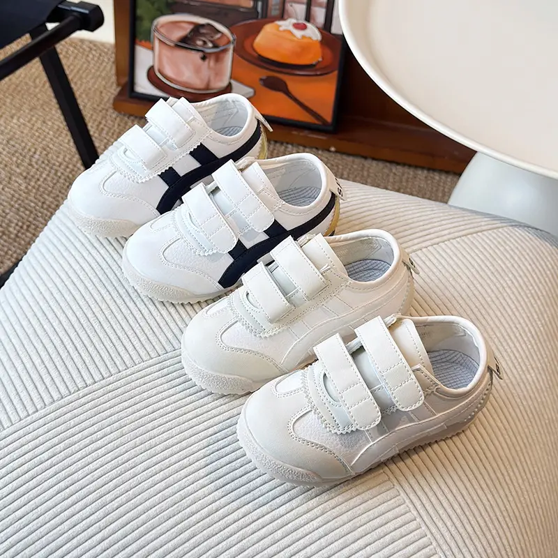 White Velcro Toddler Shoes Spring Autumn Baby Sneakers