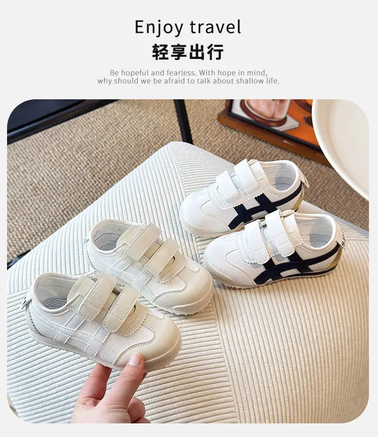 White Velcro Toddler Shoes Spring Autumn Baby Sneakers — feature 1