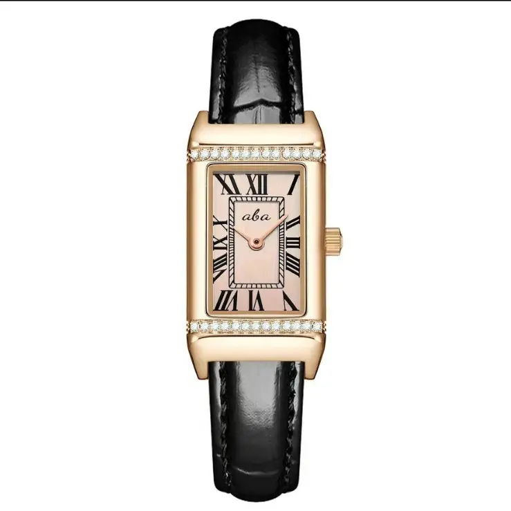 Women's Waterproof Luxury Watch with Diamond Square Band - Image 5