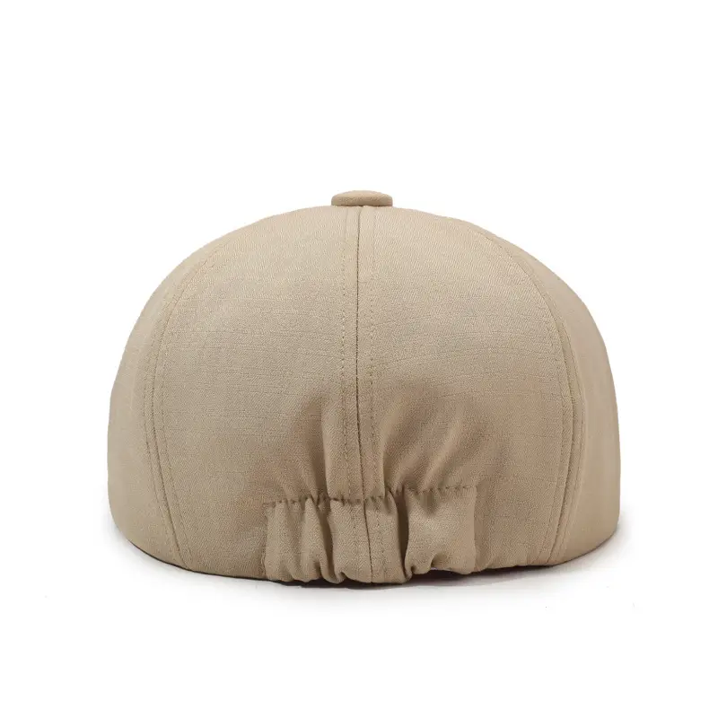 Men's Beige Retro Artistic Octagonal Cap - Image 5