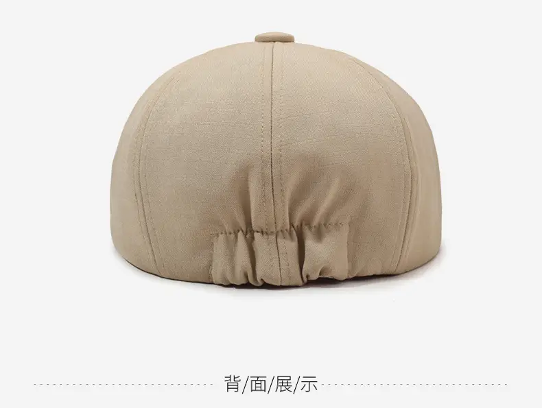 Men's Beige Retro Artistic Octagonal Cap — feature 11