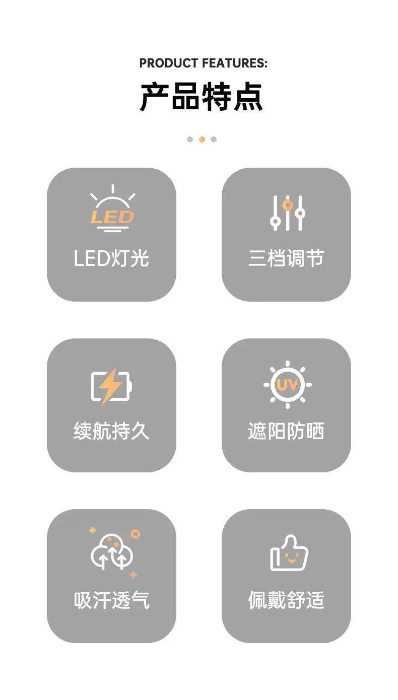 Rechargeable LED Baseball Cap for Men Women Night Run Riding — feature 3