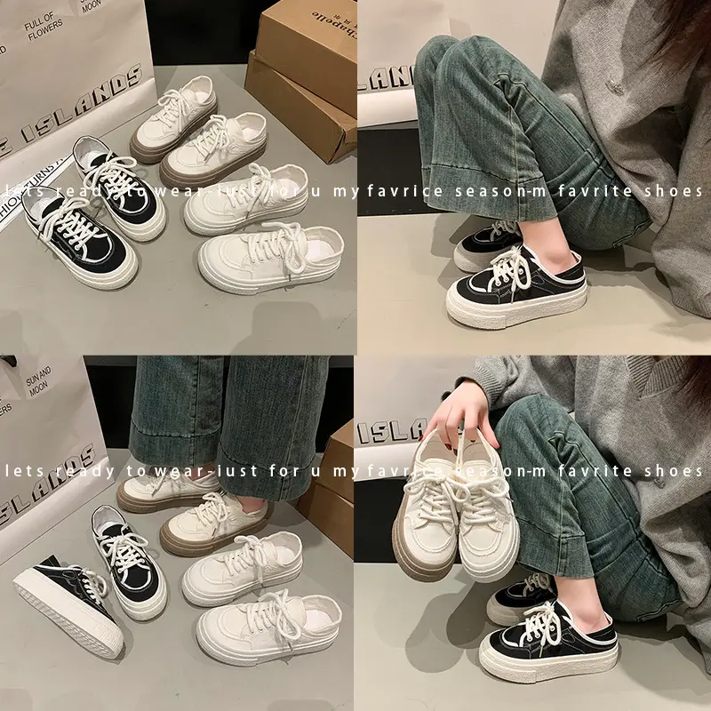 Women Canvas Slip-On Shoes White 2025 Spring — feature 16
