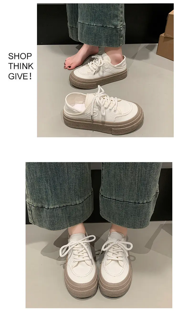 Women Canvas Slip-On Shoes White 2025 Spring — feature 24