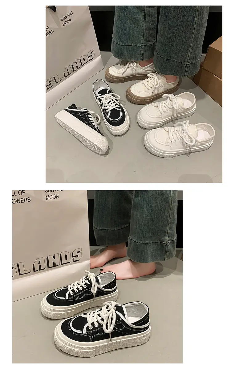 Women Canvas Slip-On Shoes White 2025 Spring — feature 25