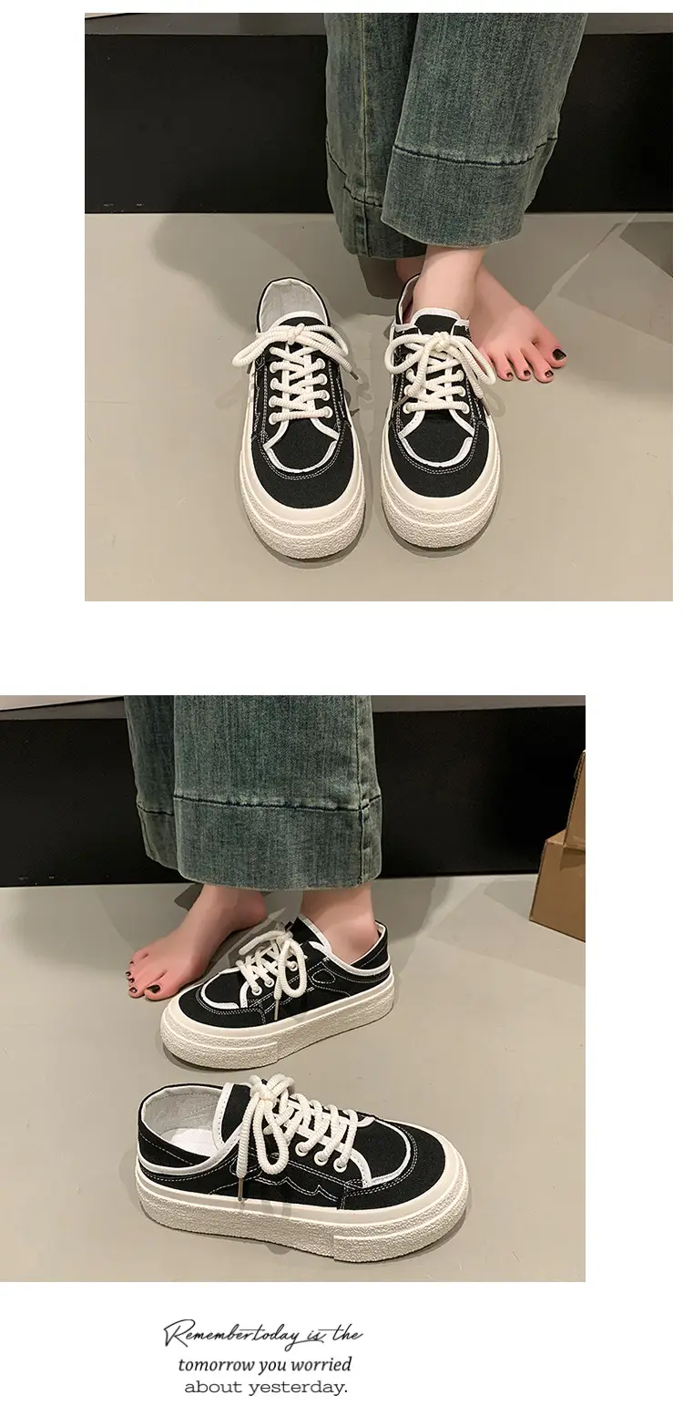 Women Canvas Slip-On Shoes White 2025 Spring — feature 27
