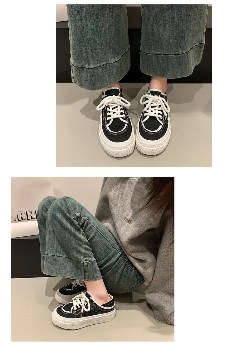 Women Canvas Slip-On Shoes White 2025 Spring — feature 28