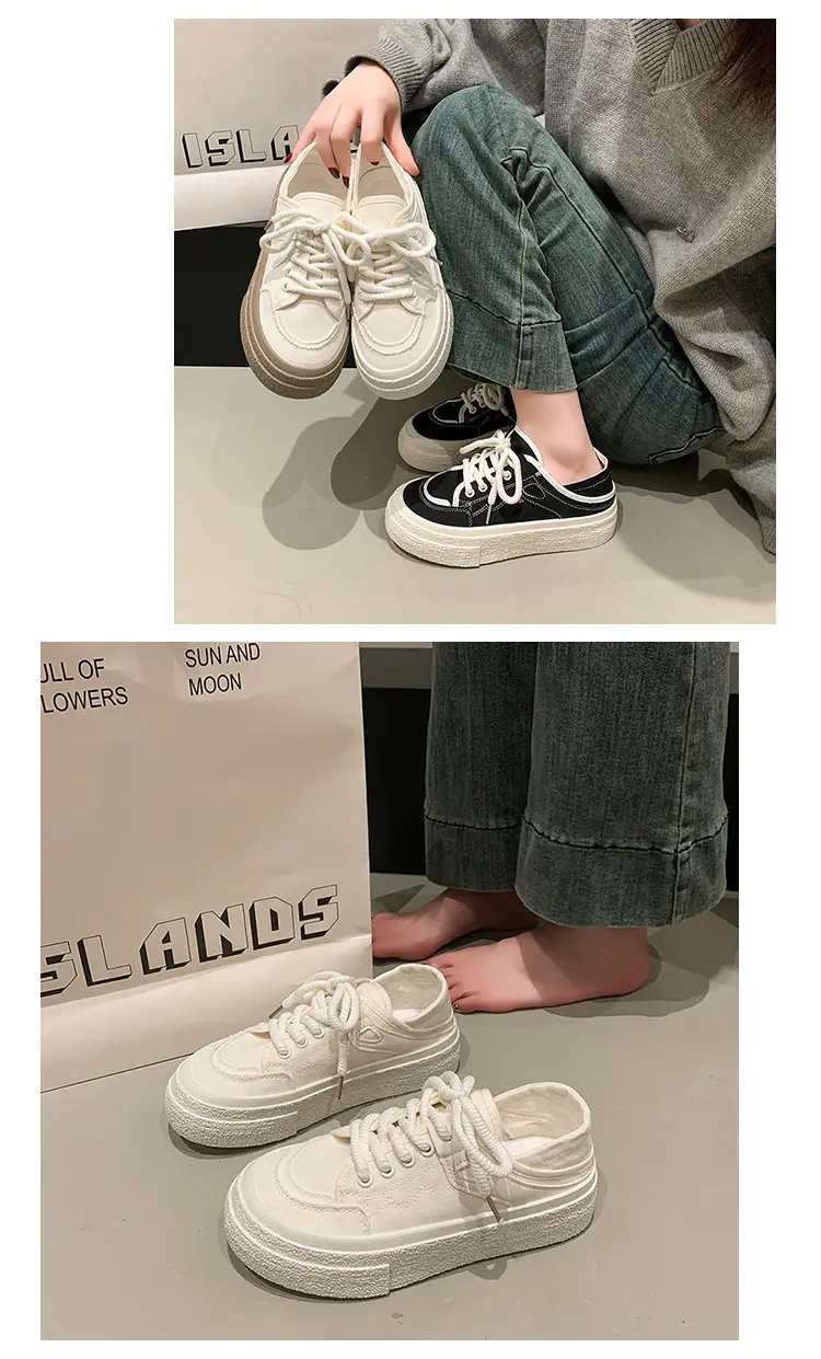 Women Canvas Slip-On Shoes White 2025 Spring — feature 29
