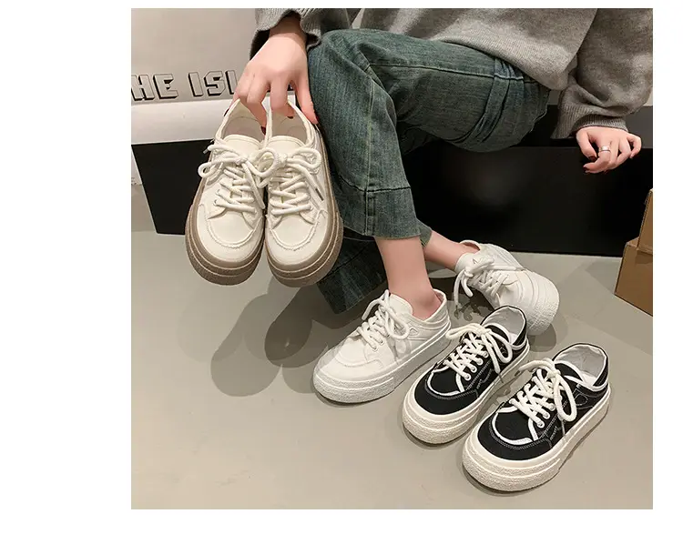 Women Canvas Slip-On Shoes White 2025 Spring — feature 33