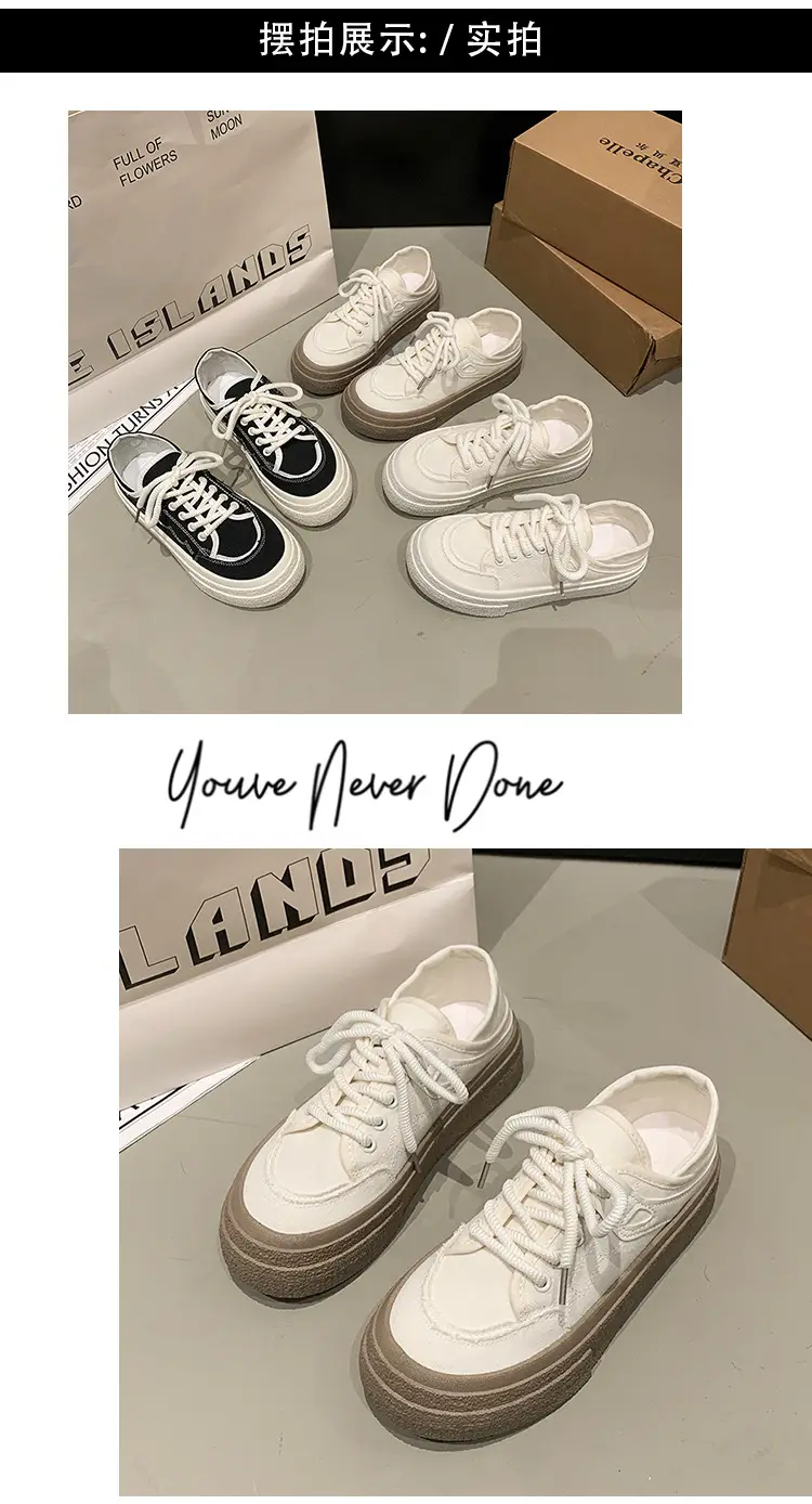 Women Canvas Slip-On Shoes White 2025 Spring — feature 34