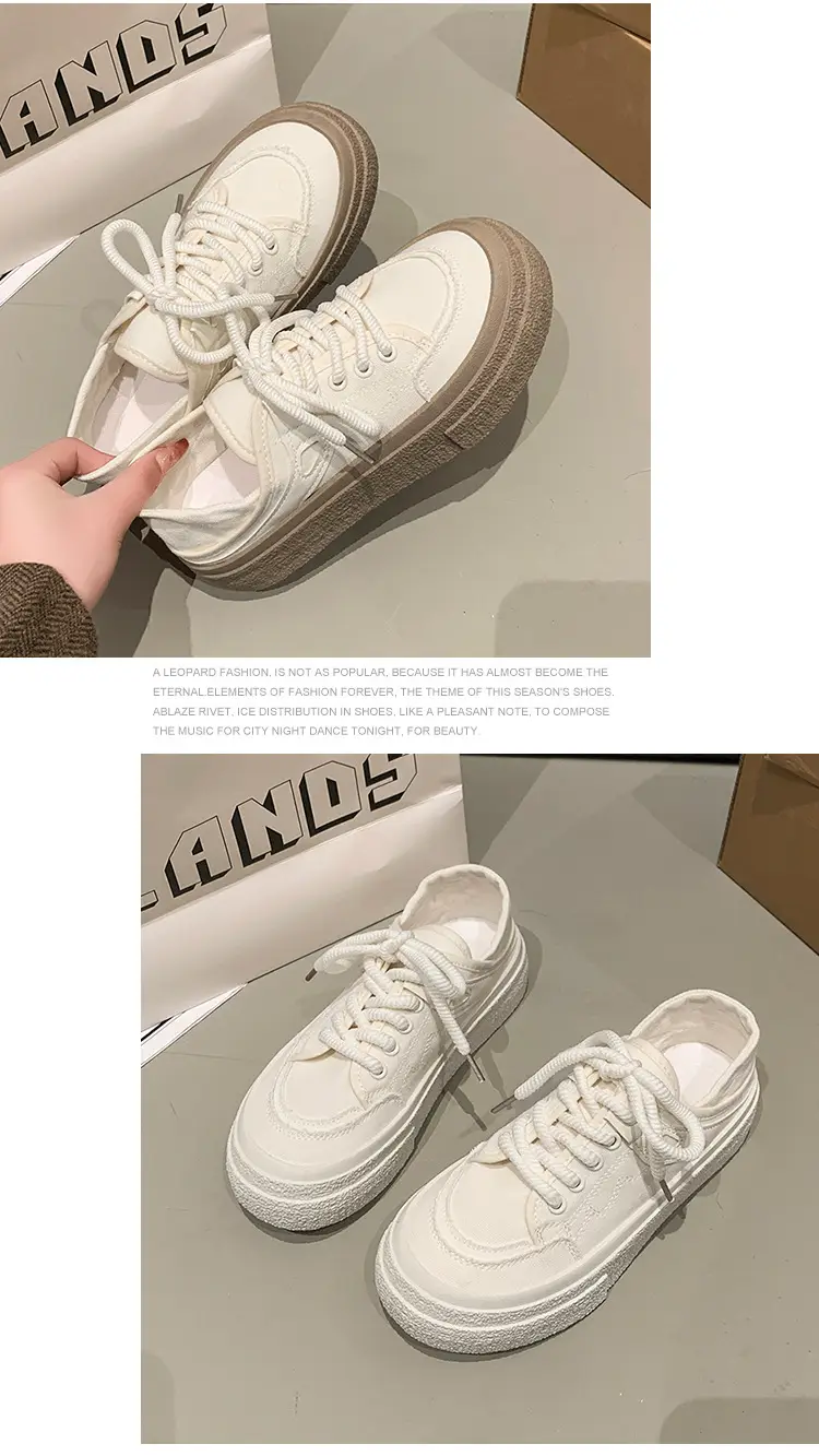 Women Canvas Slip-On Shoes White 2025 Spring — feature 35