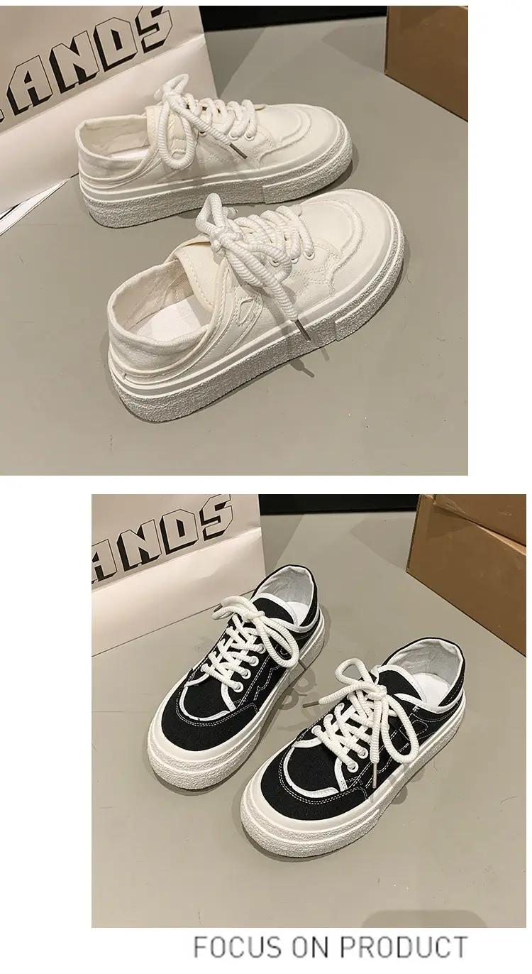 Women Canvas Slip-On Shoes White 2025 Spring — feature 36