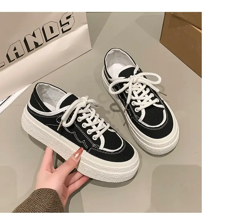 Women Canvas Slip-On Shoes White 2025 Spring — feature 37