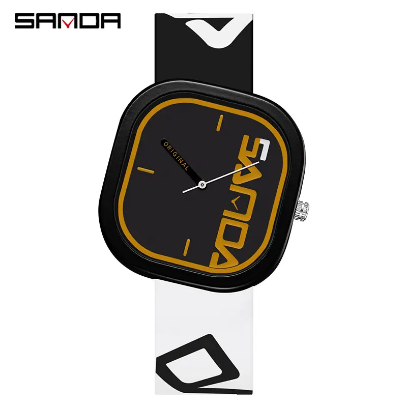 Sanda Orange Square Sports Watch with Quartz - Image 5