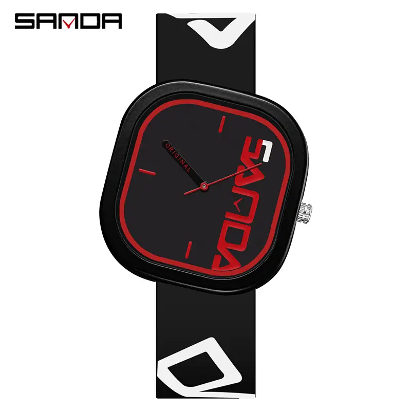 Sanda Orange Square Sports Watch with Quartz - Image 7