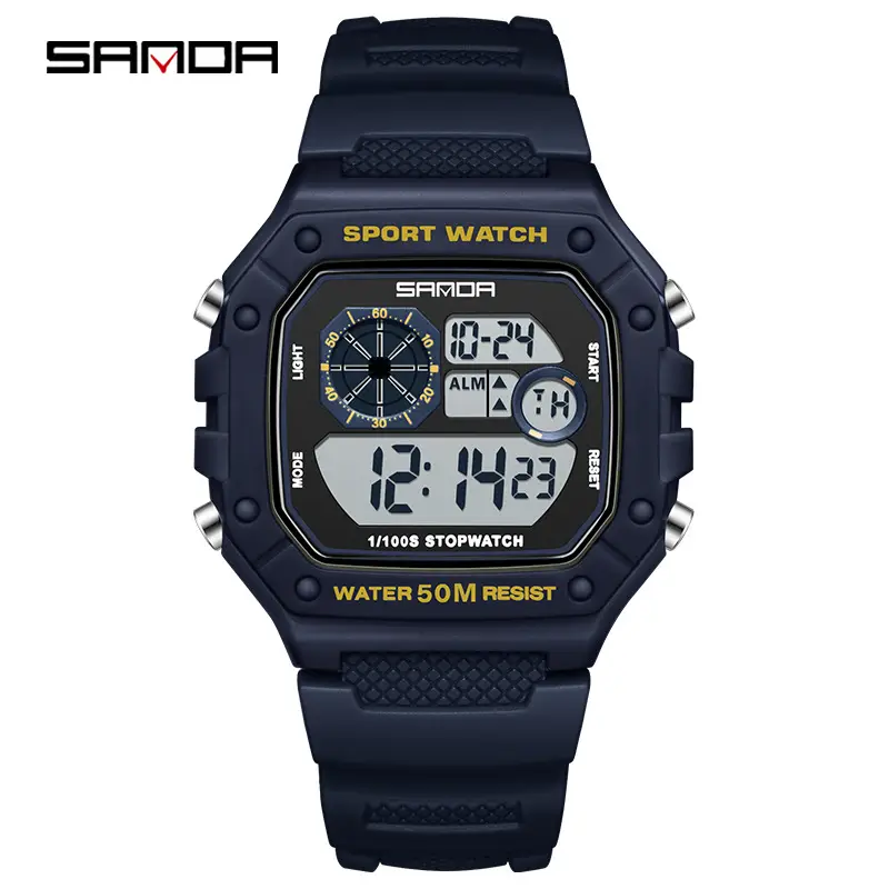 Sanda Green Digital Sport Watch with Water Resistant Design - Image 10