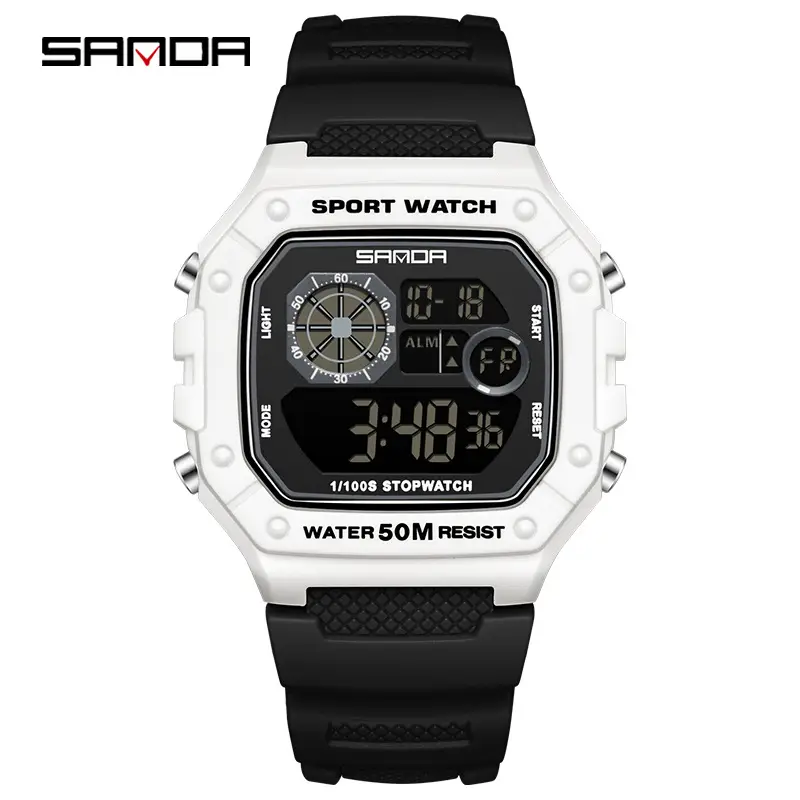 Sanda Green Digital Sport Watch with Water Resistant Design - Image 11