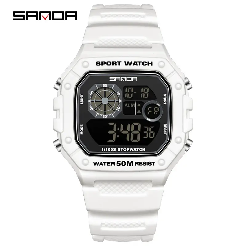 Sanda Green Digital Sport Watch with Water Resistant Design - Image 12