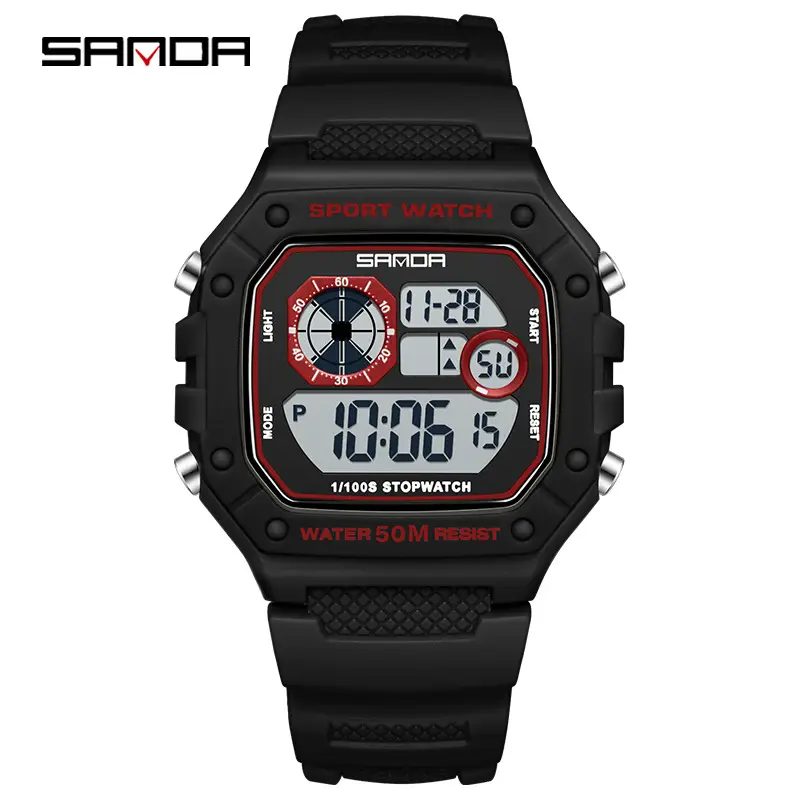 Sanda Green Digital Sport Watch with Water Resistant Design - Image 15