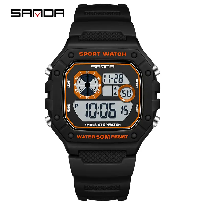 Sanda Green Digital Sport Watch with Water Resistant Design - Image 18