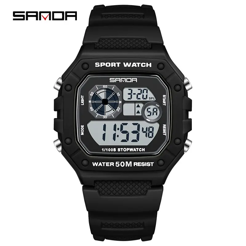 Sanda Green Digital Sport Watch with Water Resistant Design - Image 8