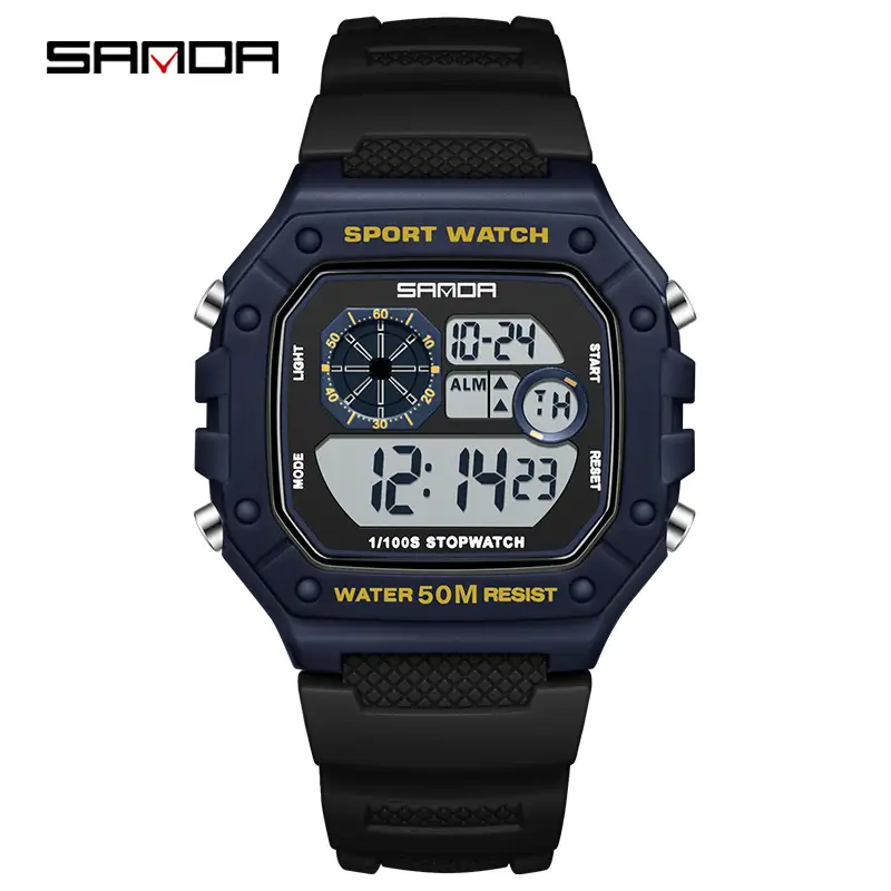 Sanda Green Digital Sport Watch with Water Resistant Design - Image 9