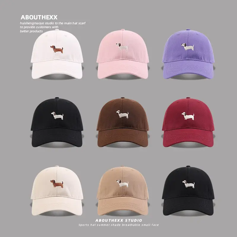 Cute Cartoon Cap for Men Women Red Embroidered - Image 10
