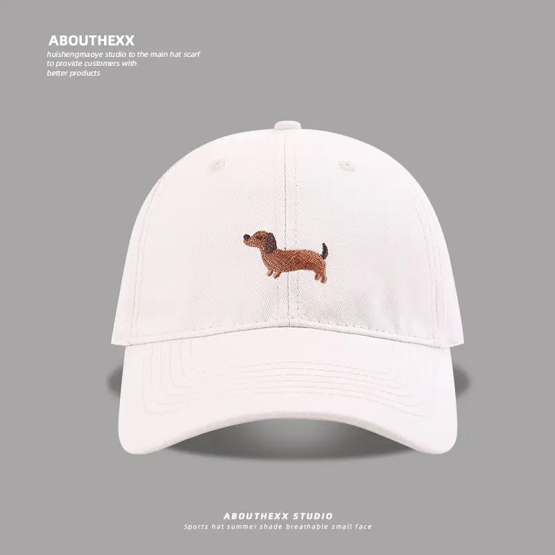 Cute Cartoon Cap for Men Women Red Embroidered - Image 2
