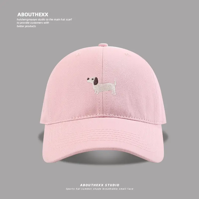Cute Cartoon Cap for Men Women Red Embroidered - Image 8