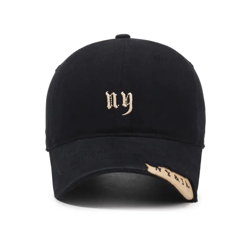Black Vintage Baseball Cap for Women Men Casual Sunshade
