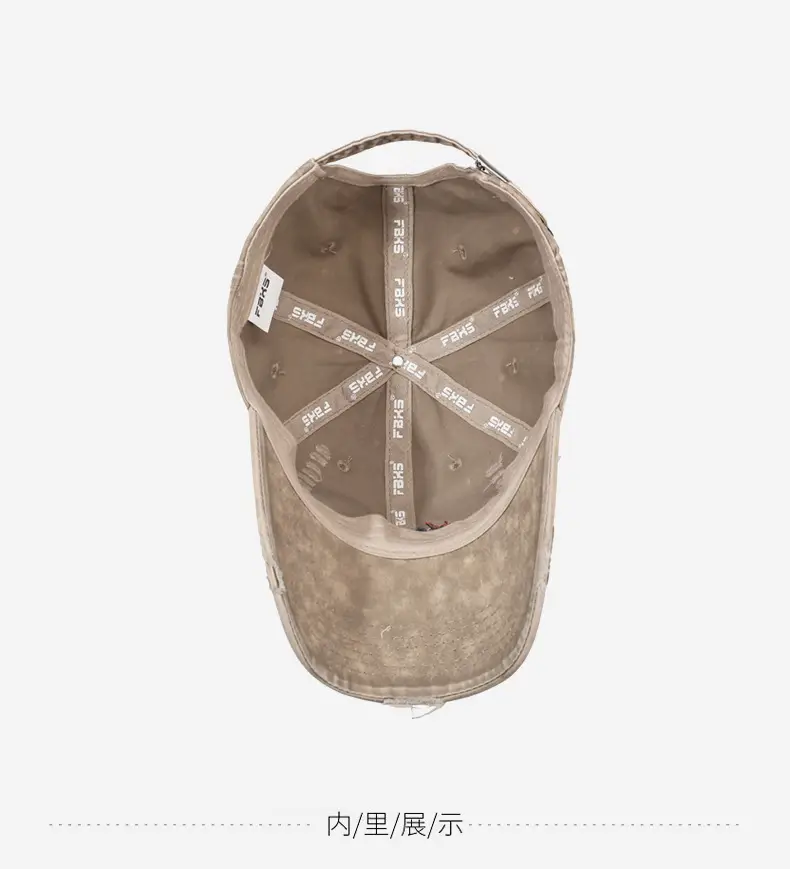 Women's Washed Cotton Baseball Cap with Sunshade — feature 14