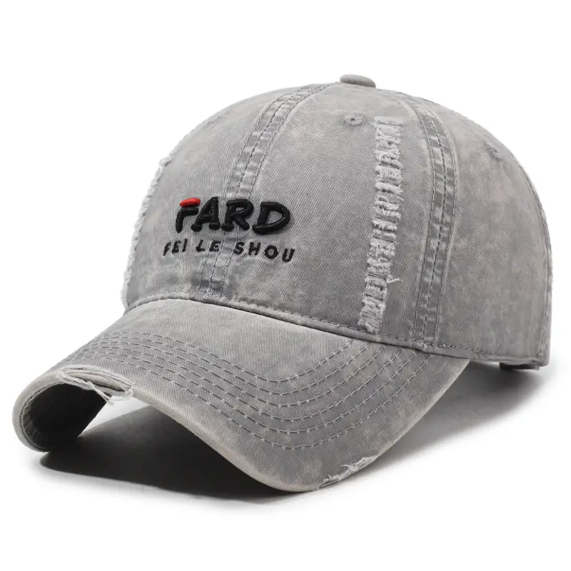 Women's Washed Cotton Baseball Cap with Sunshade - Image 2