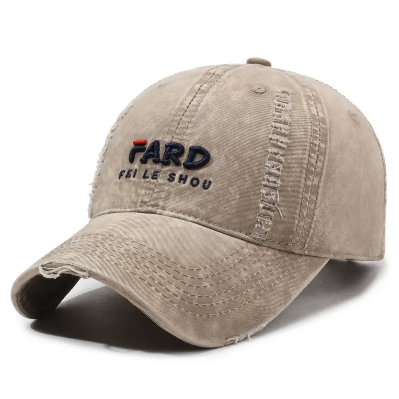 Women's Washed Cotton Baseball Cap with Sunshade - Image 4