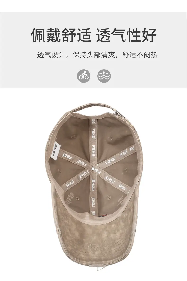 Women's Embroidered Cotton Cap Sunshade Baseball Cap — feature 6