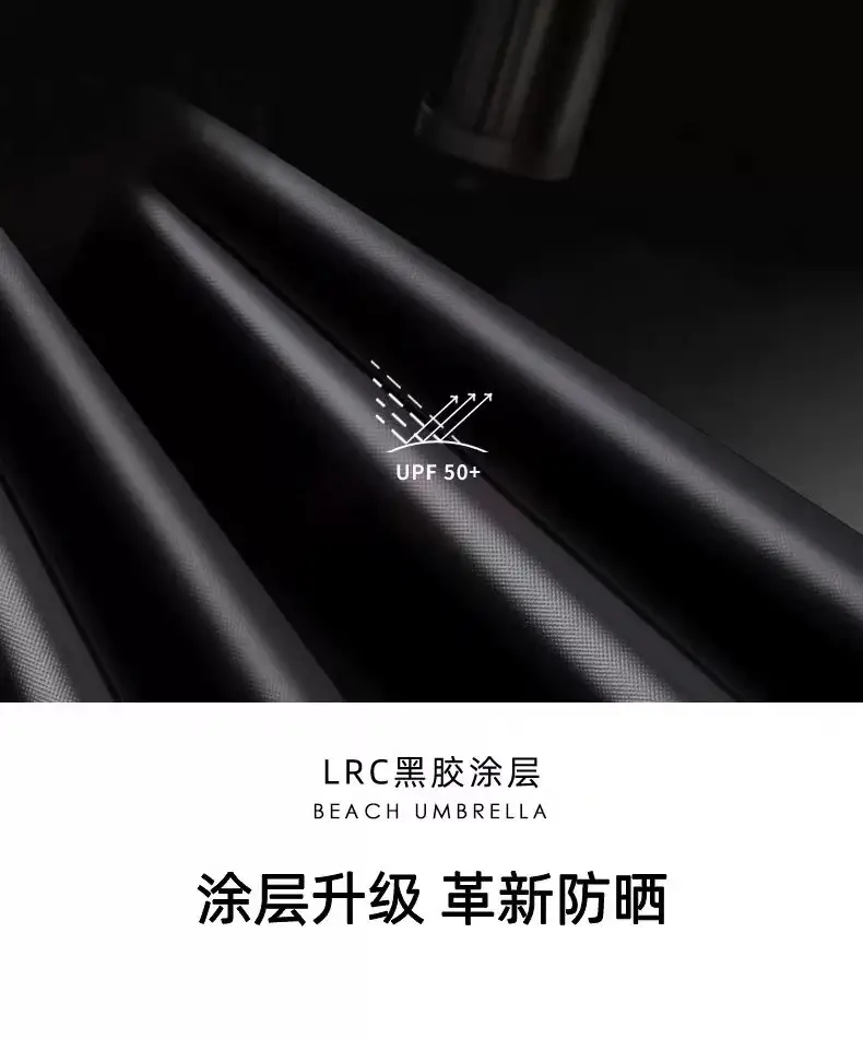 Black Rubber Foldable Umbrella 30% Protection — feature 7
