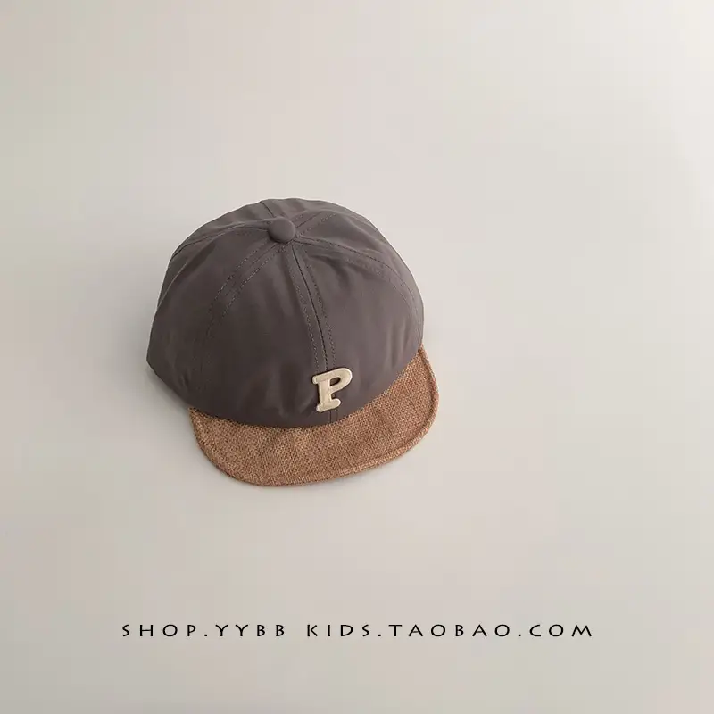 Children's Green Letter Cap Baby Boys Girls Korean Sunscreen Cap - Image 5