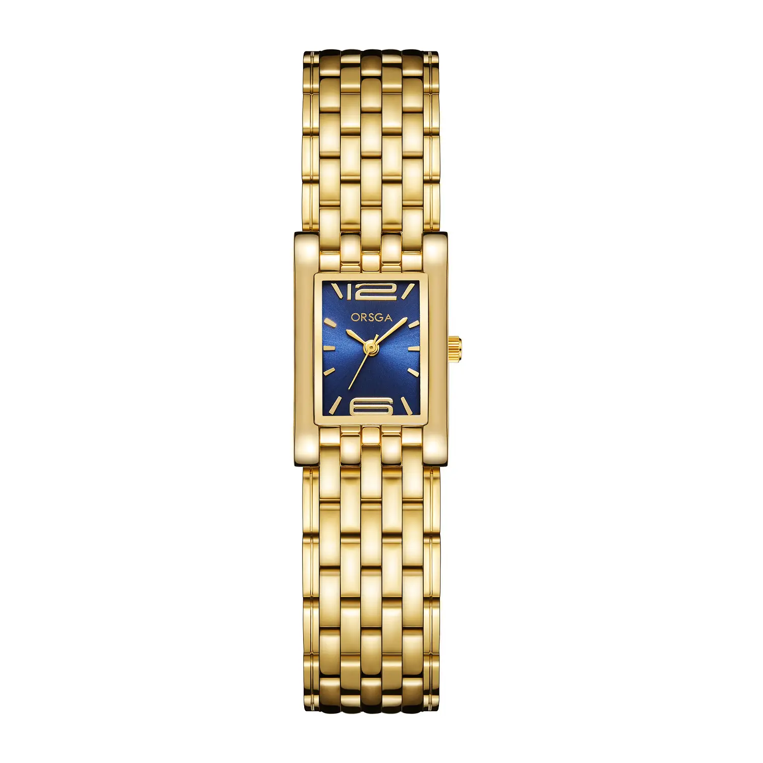 Silver Square Bracelet Women Watch with Red Dial - Image 9