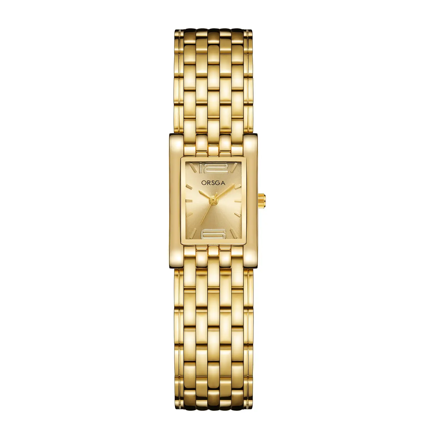 Silver Square Bracelet Women Watch with Red Dial - Image 6