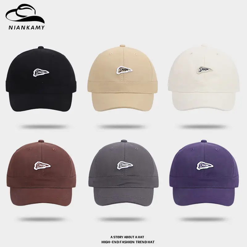 Men Embroidered Casual Cap Black Beige Brown Grey Purple - Image 6