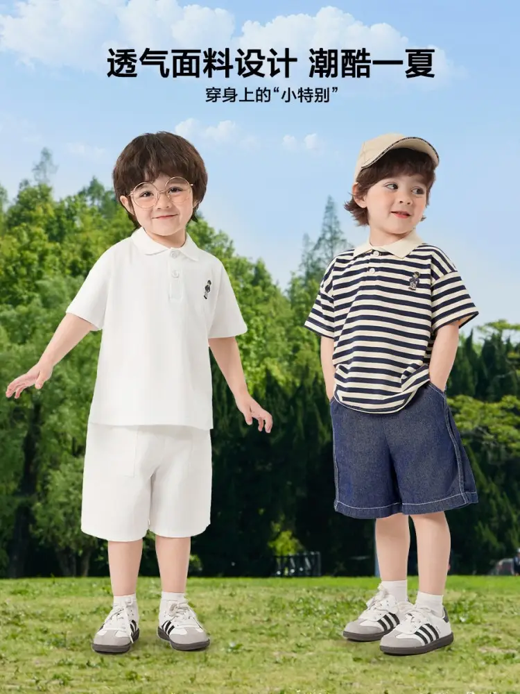 Right European Boys Polo Shirt Short Sleeve Summer Kids - Image 6