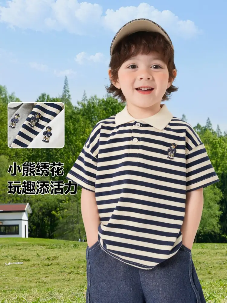 Right European Boys Polo Shirt Short Sleeve Summer Kids - Image 7