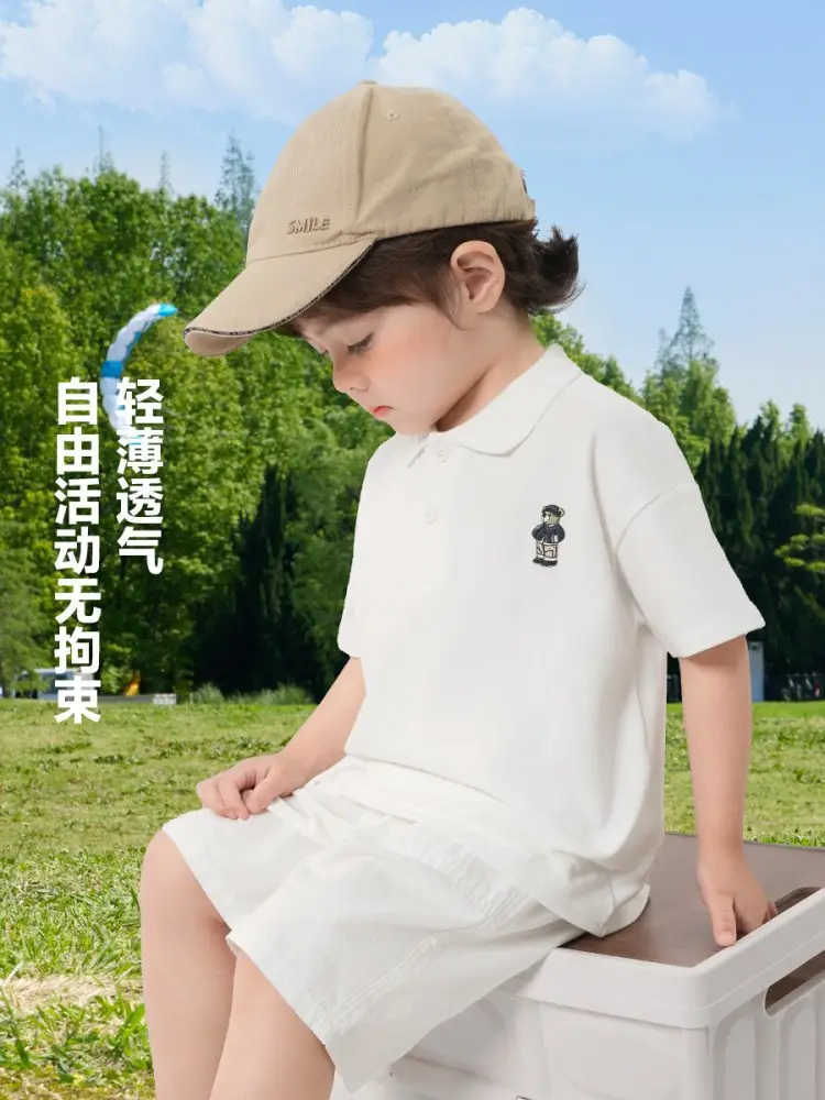 Right European Boys Polo Shirt Short Sleeve Summer Kids - Image 8