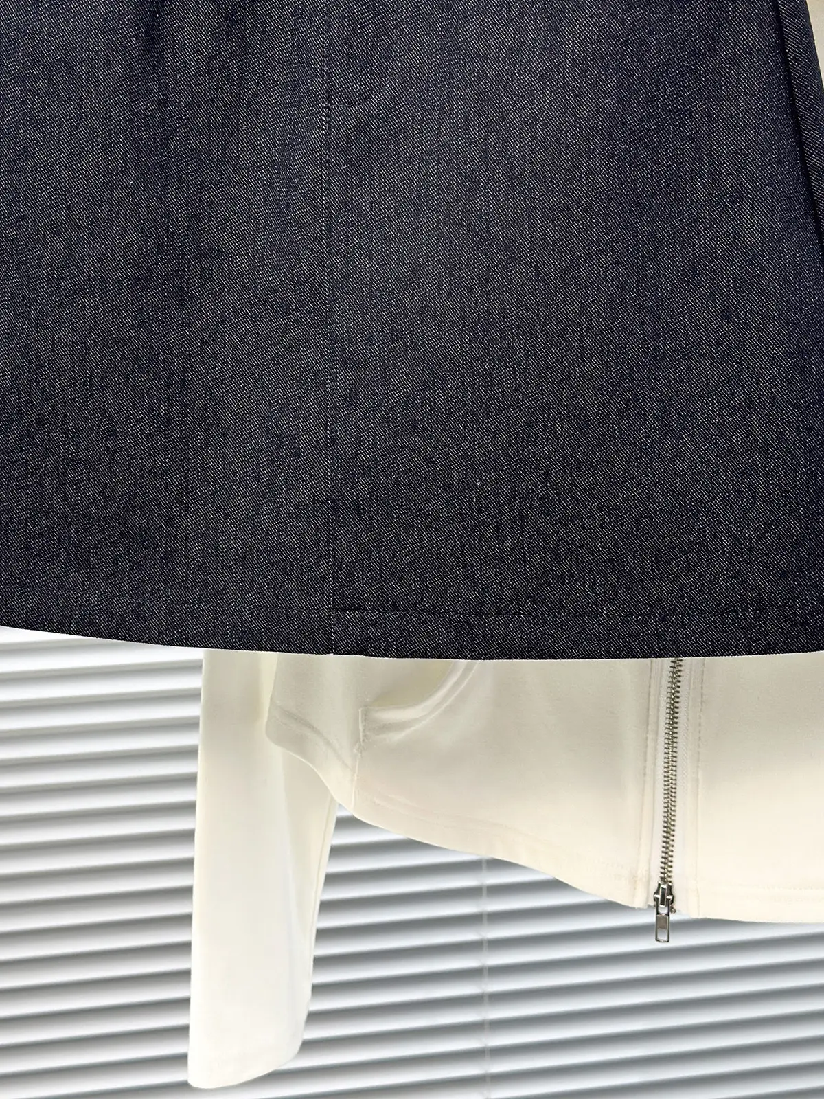 Women Denim High Waist Black Skirt 2025 — feature 10