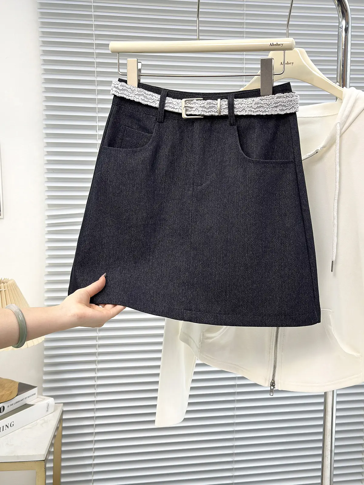 Women Denim High Waist Black Skirt 2025 — feature 4