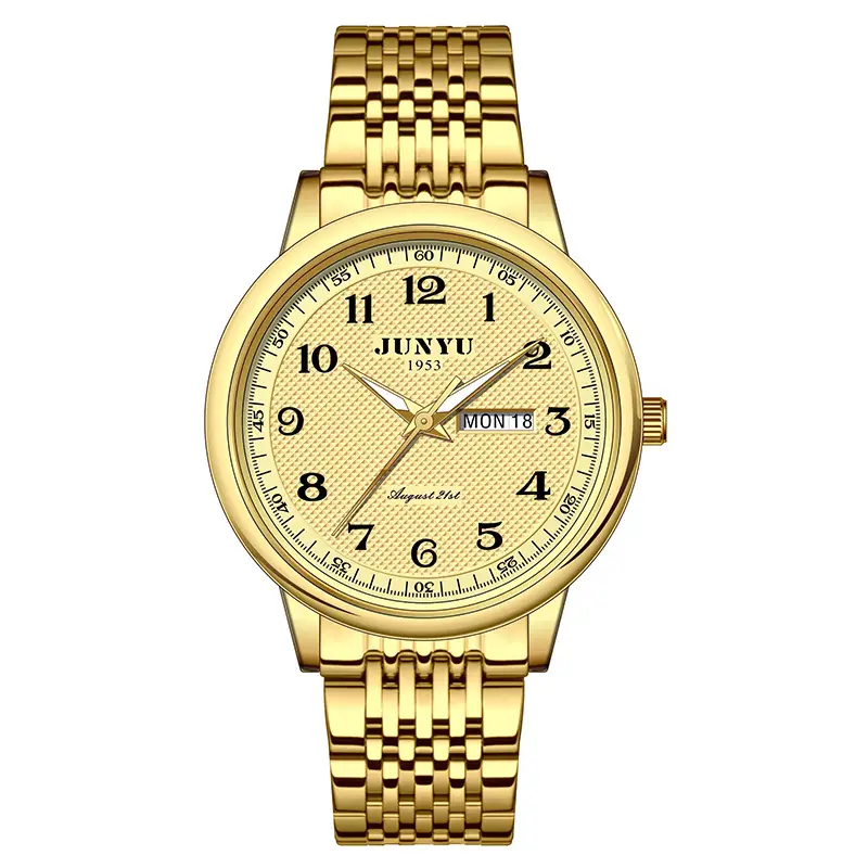 Men's Steel Band Automatic Watch with Double Calendar - Image 3