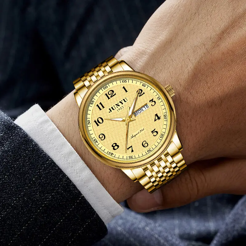 Men's Steel Band Automatic Watch with Double Calendar - Image 6